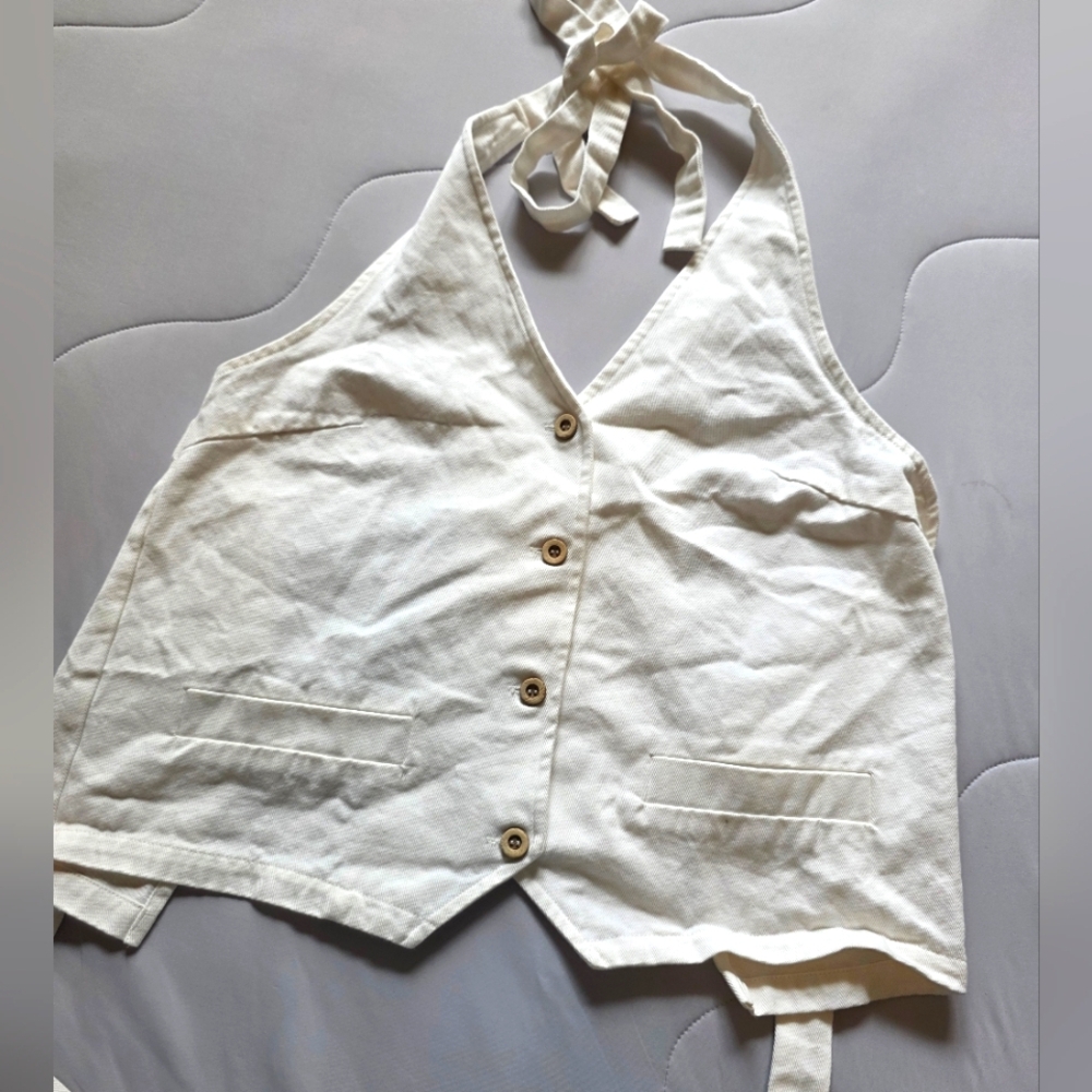 COS Cream Textured Fabric